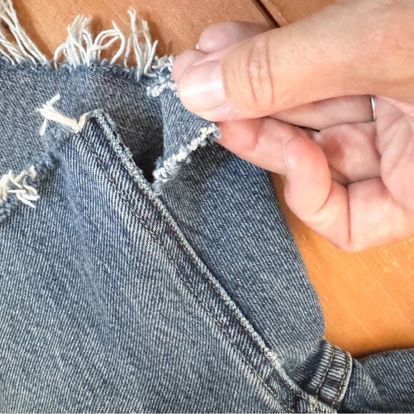 AGOLDE *Altered* 90's Pinch Waist High Rise Straight Cut Off Shorts Navigate 28 - Picture 10 of 16